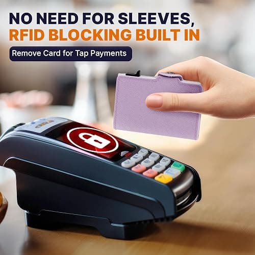 Conceal Plus Small RFID Wallet for Women, Slim Compact RFID Blocking Credit Card Holder Womens Wallet, Smart Pop Up Minimalist Card Case, Holds 4-6 Standard Cards Plus Cash & ID, Compact Travel Wallet thumbnail 5
