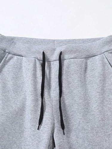 Floerns Men's 2 Pcs Graphic Print Drawstring Waist Active Jogger Sweatpants thumbnail 5