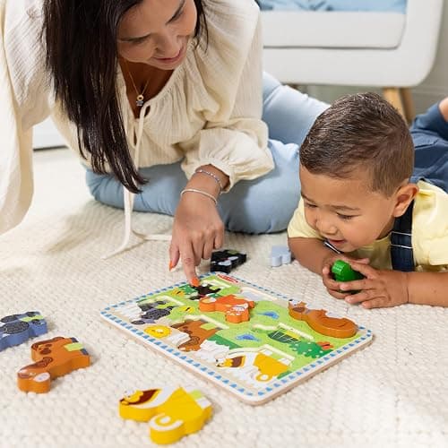 Melissa & Doug Pets Wooden Chunky Puzzle (8 pcs), Educational Screen Free Activity for Toddler, Preschoolers and Kids Ages 2+ thumbnail 5