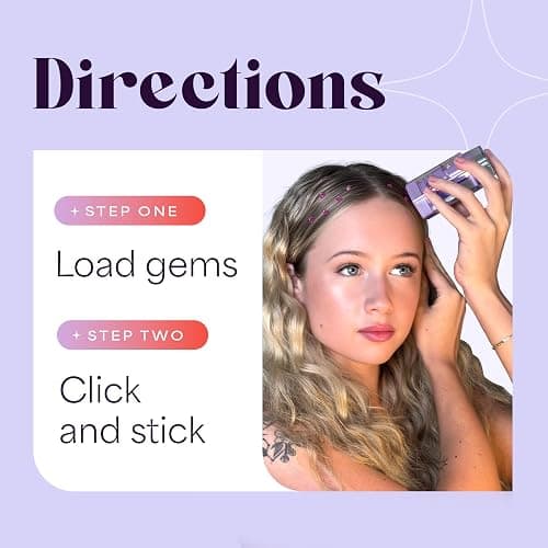 Hair Gem Pen for Girls – 240 Stick-On Hair Gems & Stamper Tool – Hair Jewels Kit for Kids, Festivals, School, Halloween, Parties, Weddings – Easy to Apply & Remove – Hair Accessories by Hally Hair thumbnail 4