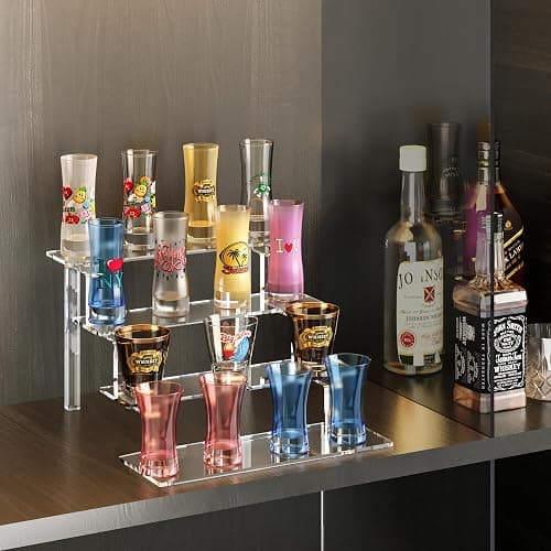 WINKINE Acrylic Display Stand Riser, Perfume Stand Organizer 4 Tier, Holder Shelves Compatible with Funko POP Figures, Cologne Organizer for Men, Acrylic Risers for Display, Clear Bedroom Shelf Holder thumbnail 5