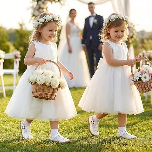 STQ KIDS Toddler Girl Mary Jane Dress Shoes Wide Ballet Flats for Girls Party School Shoe thumbnail 2