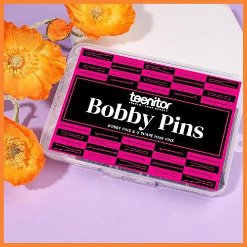 Teenitor 300pcs Bobby Pins Hair Pins Kit, 100 Hair Pin for Women 100 Bobby Pins Brown and 100 Hair Bands, Hair Pins for Buns 2inch 2.36inch 2.75inch thumbnail 3