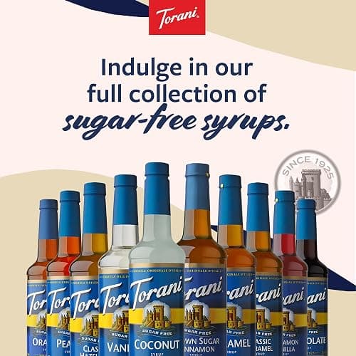 Torani Sugar Free Peach Syrup for Drinks, Zero-Calorie Flavoring for Iced Tea, Lemonade, and Sodas, Pump Included, 25.4 Oz thumbnail 8