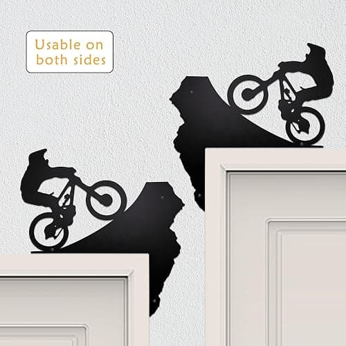 Metal Door Corner Frame Decor - Unique Mountain Bike Decorations, Ideal Best Gifts for Cyclist, Mountain Bike Accessories for Men thumbnail 4