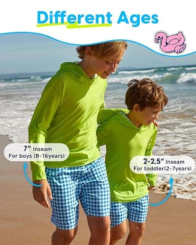 maamgic Boys Swim Trunks with Compression Liner 4-Way Stretch Quick Dry Bathing Suit Toddler Beach Shorts thumbnail 6