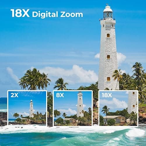 Camcorder Video Camera 2.7K 48MP, Vlogging Camera for YouTube with Fill Light — 3" 270° 18X Digital Zoom Flip Screen Webcam Anti-Shake, Digital Camera with 32GB Card for Beginners Kids Teens Gifts thumbnail 3