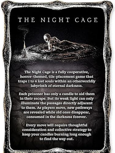 The Night Cage by Smirk and Dagger, a Spooky Cooperative Strategy Game, 1-5 Players Lost in a Dark Maze with only a Candle, Fun Horror Themed Tile Laying and Perfect for Game Night, Adults, Teens 14+ thumbnail 5