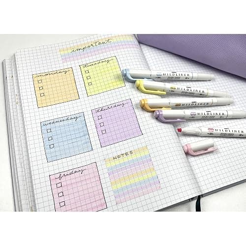 Zebra Pen MILDLINER Dual-Tip Highlighter Set, Broad and Fine Point Tips, No Bleed, Ideal for Bible Highlighting, Journaling, School and Office Supplies, Assorted Gentle Ink Colours, 5-Pack (78705) thumbnail 9