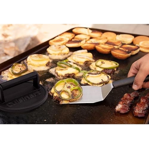 Cuisinart 6.5" Cast Iron Smashed Burger Press, Round Flat Edge Grill Press for Crispy Smash Burgers, Burger Tool for Grill and Griddle Accessories, for BBQs and Tailgates thumbnail 8