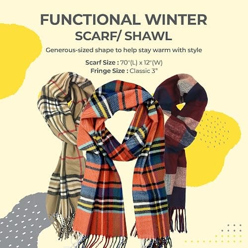 Plum Feathers Super Soft Luxurious Cashmere Feel unisex for Men and Women Winter Scarf thumbnail 5