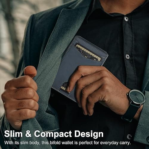furid Smart Wallet For Men Slim Minimalist: Metal Pop Up Wallet Card Holder - Rfid Blocking Wallet Gift For Male Husband thumbnail 6