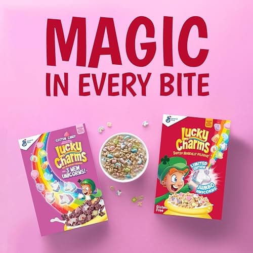 Lucky Charms Gluten Free Cereal with Marshmallows, Kids Breakfast Cereal, Made with Whole Grain, Giant Size, 26.1 oz thumbnail 10