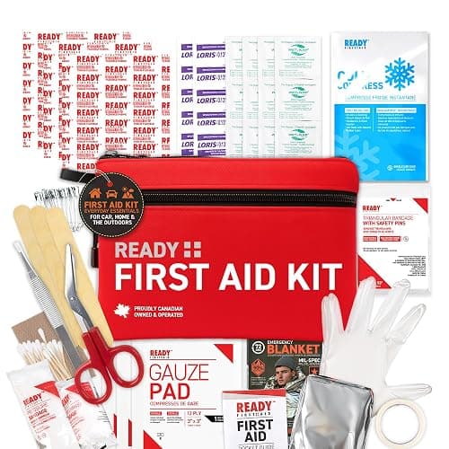 Ready First Aid 107 Piece First Aid Kit - Camping, First Aid Kit, Camping Essentials, Hiking, Home Essentials, Car Emergency Kit, Hiking Gear, First Aid Kit Travel, Car Essentials, Survival Stuff - Image 1