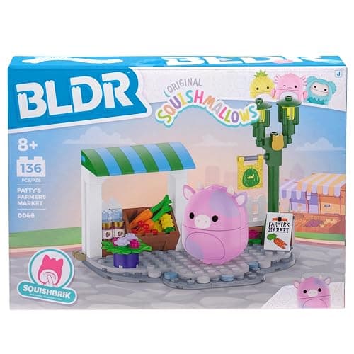 BLDR Squishmallows Patty's Farmers Market Building Set - Patty The Pink Cow Buildable Figure - Squishmallows Fans 8+, 0046 thumbnail 4