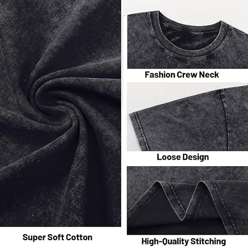 Weetiotio Mens Graphic Tees Y2k Streetwear Oversized Tshirts Vintage Acid Wash Shirts Summer Casual Inspirational Tee Shirt thumbnail 8