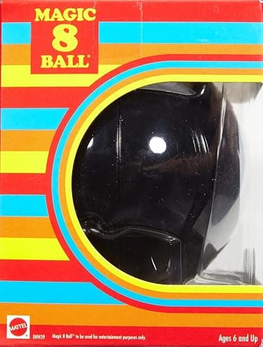 Mattel Games Magic 8 Ball Novelty Fortune-Telling Toy, Retro Look for Kids, Grown-Ups, Families, Parties & Travel (Amazon Exclusive) thumbnail 4