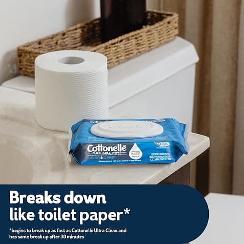 Cottonelle Fresh Feel Flushable Wipes, 8 Packs, 42 Wipes per Pack thumbnail 6