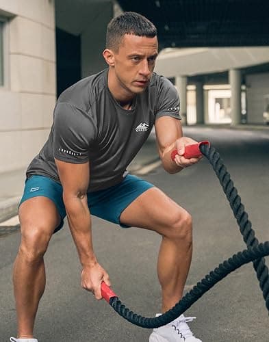 Men's UPF 50+ Sun Protection Dry Fit Workout T-Shirts Rash Guard Swim Shirts Moisture Wicking Tee for Athletic, Beach, Hiking thumbnail 3