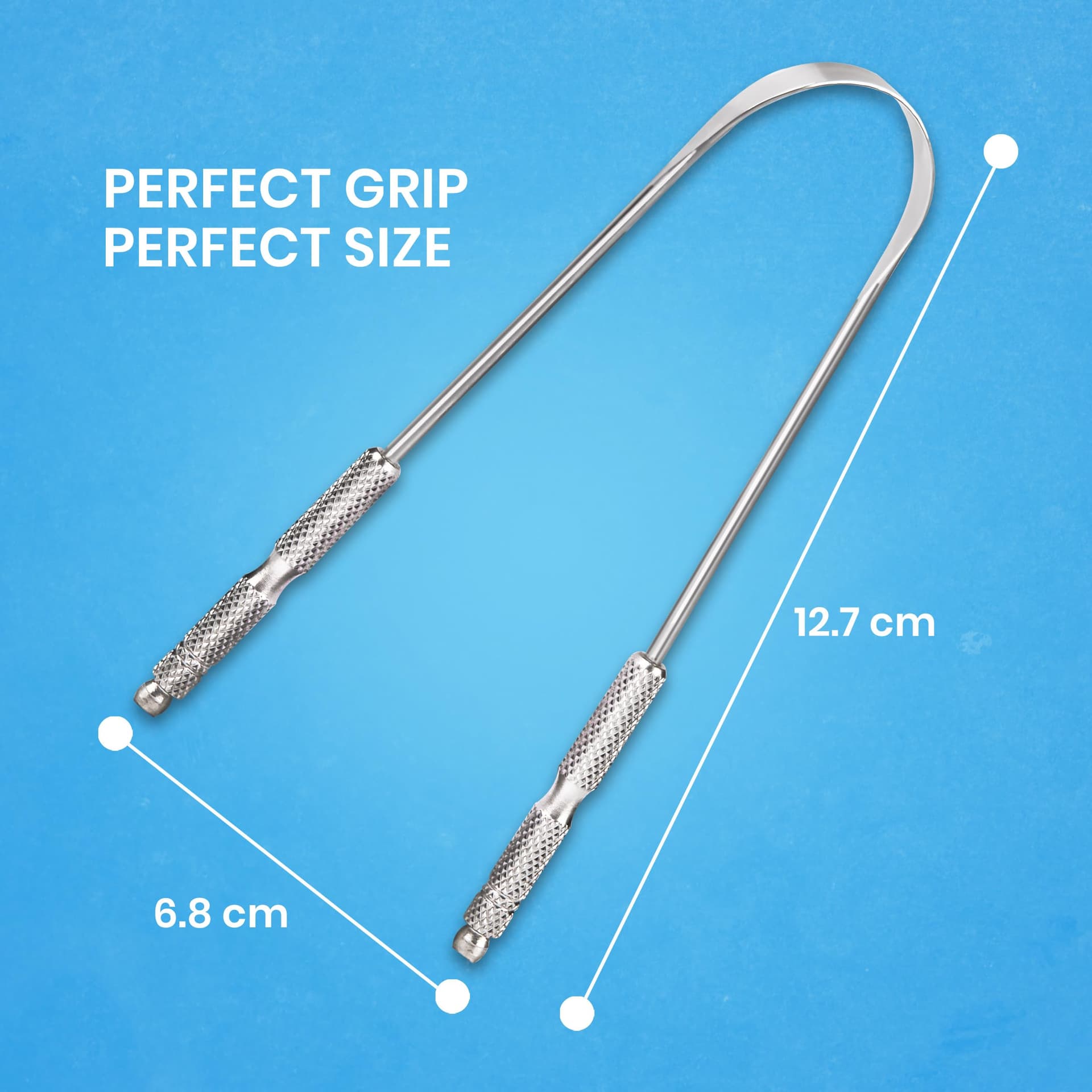 Adult Tongue Scraper by HOKIN (1 Piece Oral Care Package) Stainless Steel Tongue Cleaners Reduce Bad Breath 100% Metal Sturdy Scrapers Hygiene Product for Men and Women thumbnail 6