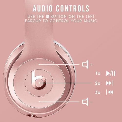 Beats Solo3 Wireless On-Ear Headphones - Apple W1 Headphone Chip, Class 1 Bluetooth, 40 Hours of Listening Time, Built-in Microphone - Rose Gold - Rose Gold - Solo3 - Without AppleCare+ thumbnail 4