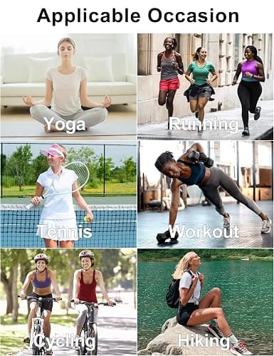 Rapbin Women's Gym Tops Workout Running Yoga Sports Shirts Short Sleeve Athletic Exercise Quick Dry Breathable T-Shirt thumbnail 6