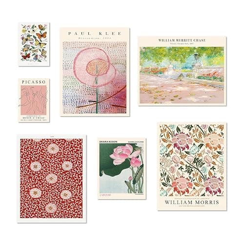 Habseligkeit Flower Posters for Room Aesthetic, Boho Wall Art Prints, Unique Vintage Wall Decor Aesthetic Eclectic Home Decor Bedroom Living Room Unframed, Set of 7 thumbnail 6