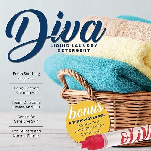 Tyler DIVA Glamorous Wash Laundry Detergent- 1/2 Gallon - With Olivi Stain Remover Pen - Fresh Scented Sachet - Laundry Detergent - For Washing Clothes, Linen, Lingerie, Expensive Fabric, Sheets thumbnail 2