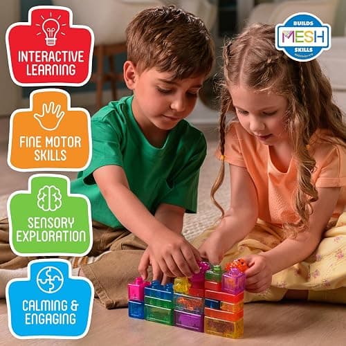 Jelly Blox Farm Set | Includes 18 Pieces | Toddler & Preschool Building Blocks Kids Can Squeeze, Stretch, Squish | MESH ACCREDITED | Safety Tested & Ouch-Free | Tactile, Sensory Play for Ages 2+ thumbnail 7