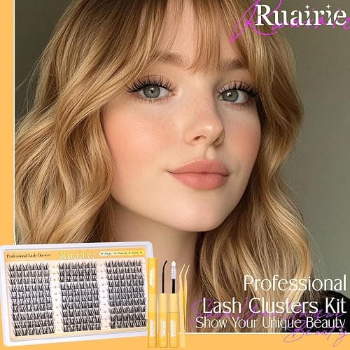 Manga Lash Clusters Kit Natural Eyelash Clusters Kit Wispy Lash Extensions 180pcs Spiky Cluster Eyelash Extensions C Curly 11-13mm Eyelash Extension Kit with Bond, Seal and Tweezers by Ruairie thumbnail 7