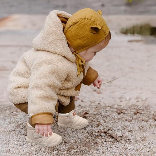 QFH Baby Boys Girls Winter Warm Shoes Cozy Fleece Snow Boots Toddler Non-Slip Walking Shoes Infant Outdoor Water Resistance Faux Fur Booties thumbnail 6