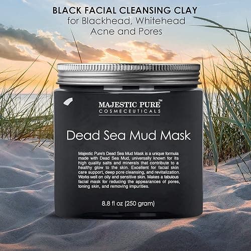 Majestic Pure Dead Sea Mud Mask and Himalayan Clay Mask Bundle – Natural Skin and Face Care for Women and Men thumbnail 4