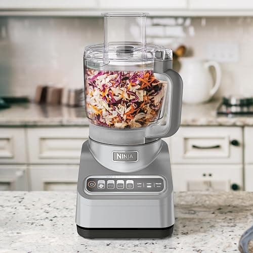 Ninja Food Processor, Professional Plus, 1000 Peak Watts, 4 Functions for Chopping, Slicing, Purees & Dough with 9-Cup Processor Bowl, 3 Blades, Food Chute & Pusher, Silver, BN601 thumbnail 7