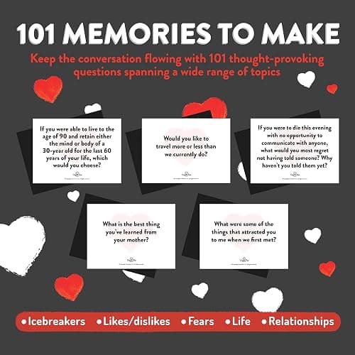 CreateFun Couple Connection Cards – 101 Engaging & Thought-Provoking Conversation Starter Cards to Create Meaningful Connections with Your Loved One thumbnail 2