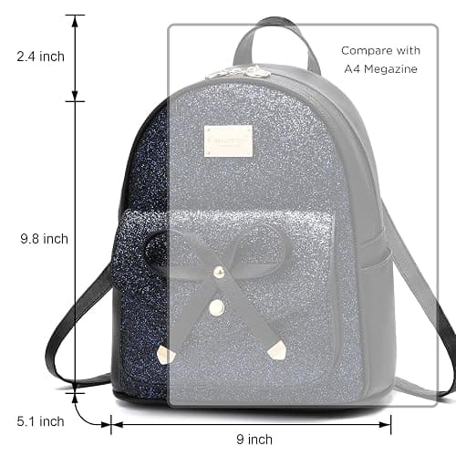 I IHAYNER Girls Bowknot Cute Leather Backpack Mini Backpack Purse for Women thumbnail 3