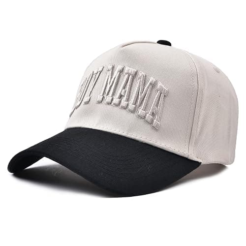 Boy Mama Hat- 3D Embroidered Mom Hat Adjustable Cotton Baseball Caps for Women thumbnail 2