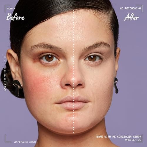 NYX PROFESSIONAL MAKEUP Bare With Me Concealer Serum, Concealer Makeup For Up To 24Hr Hydration - Vanilla thumbnail 3