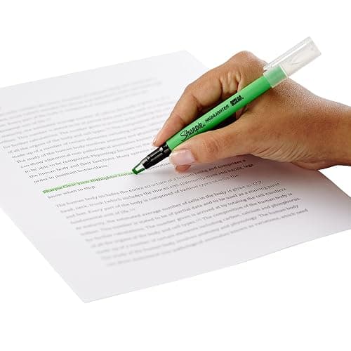 Sharpie Clear View Highlighter Sticks, Chisel Tip Fluorescent Highlighters, See Through Tip Highlighter Marker Set, Assorted Colors, 8 Count - 8 Count (Pack of 1) - Highlighter thumbnail 19