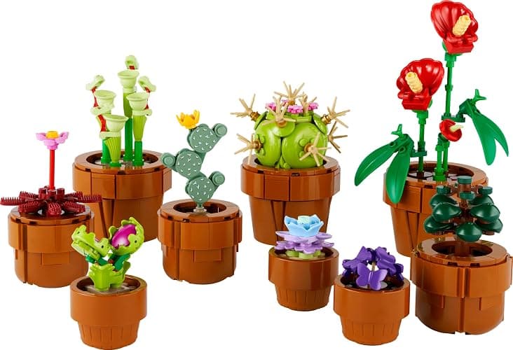 LEGO Icons 10329 Les Plantes Miniatures, Collection Botanique 9 Plantes Artificielles avec des Fleurs, Décoration d'Intérieur thumbnail 3