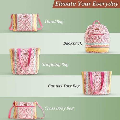 Maison d' Hermine Weekender Bags for Women Cotton Quilted Duffel Overnight Luggage Weekend Bag for Men Gym Gifts Travel thumbnail 6