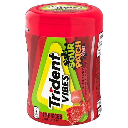 Trident Vibes SOUR PATCH KIDS Redberry Sugar-Free Chewing Gum, 40 Piece Bottle thumbnail 11