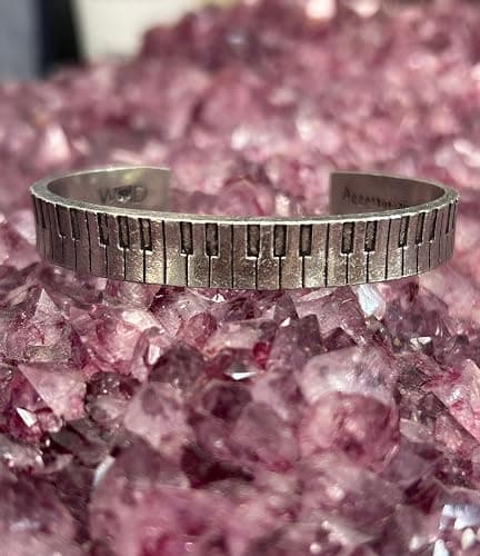 Quotable Cuffs Piano Cuff Inspirational Jewelry Bracelet - Great Piano Gift for Music Teachers, Musicians, and Music Students By Whitney Howard Designs thumbnail 5