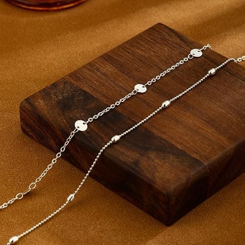 Relveo 2PCS Gold Silver Waist Chain Adjustable Layered Belly Chain Body Chain Jewelry for Women Sexy Bikini Beach Boho Pearl Beaded Cuban Satellite Waist Chains thumbnail 7