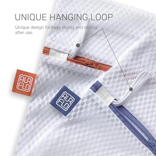 Mesh Laundry Bags for Delicates – 2 XLarge Durable Net with Anti Rust Zipper, Hanging Loop-Garment Safe Wash Bags and Organizer for Washing Machine, Lingerie, Jacket, Bra, Shoes, Sweater, Travel. thumbnail 6