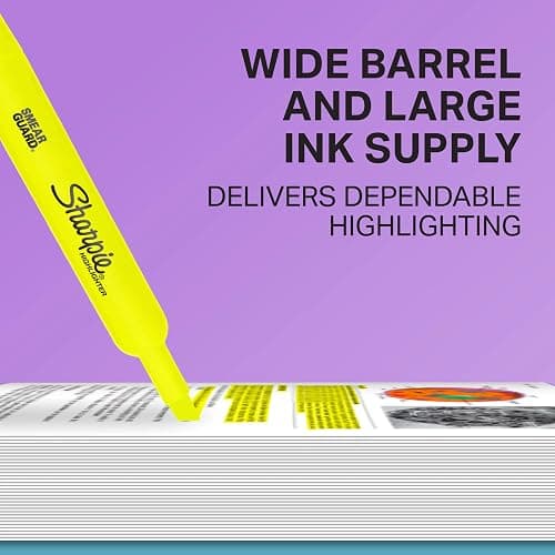 Sharpie Tank Highlighters, Assorted Colors, Chisel Tip, Back to School Essentials, Teacher & Office Supplies, Smear-Resistant, 12-Pack thumbnail 3