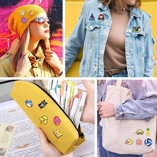 30-200pcs Cute Pins for Backpacks, Random Different Lapel Pins Badges Bulk, Brooch Anime Pin Sets, Mixed Funny Button Pin thumbnail 4