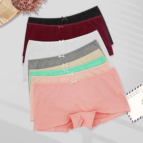 Allxwek Womens Cotton Underwear Boy Shorts for Women Stretch Comfort Boxer Briefs Ladies Knot Panties 3/6 3901 thumbnail 3