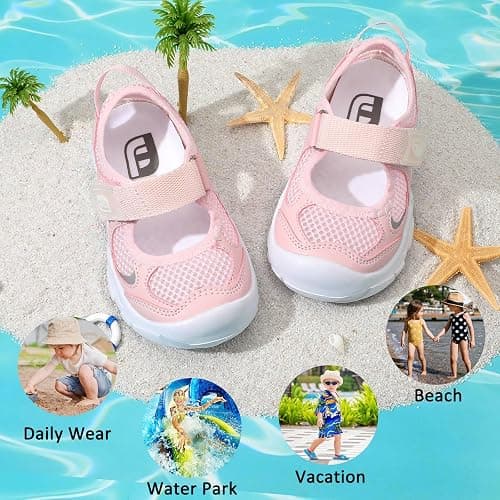 JOINFREE Toddler Sandals Girls Boys Wide Barefoot Water Sandals Lightweight Summer Water Shoes Quick-Dry Non-Slip Aqua Athletic Sneakers for Beach Swim Pool thumbnail 7