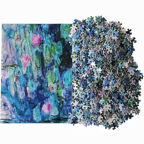 Moruska Water Lilies by Claude Monet Jigsaw Puzzle 1000 Piece Art Puzzles for Adults Museum Collection Famous Paintings thumbnail 4