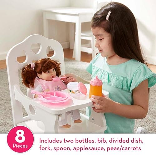 Melissa & Doug Mine to Love Baby Food & Bottle Play Set for Feeding Dolls Baby Doll Feeding Set, Disappearing Milk Bottle Toy for Kids 3+ thumbnail 3